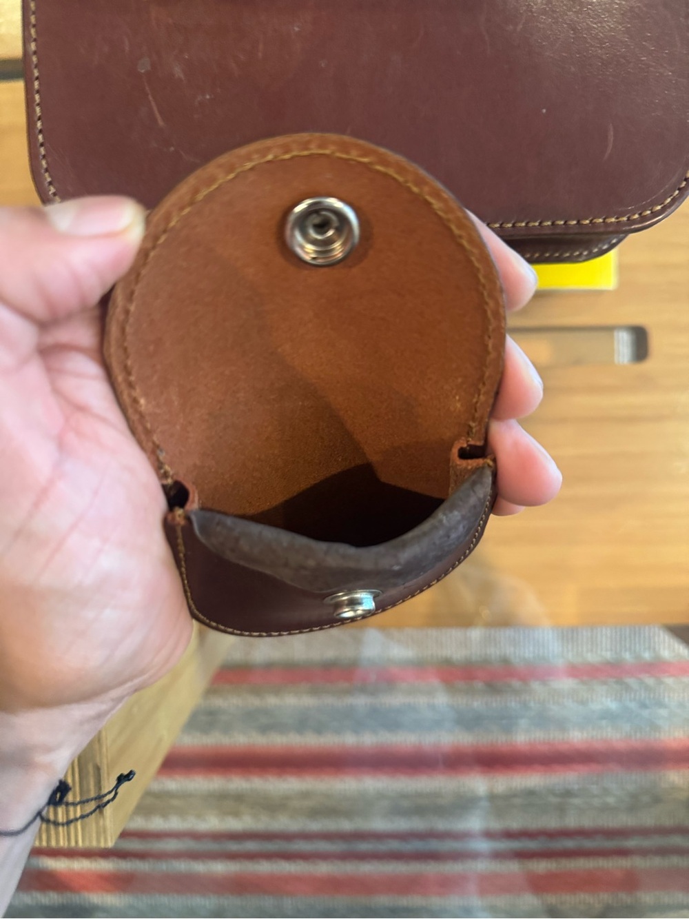 Italian Leather Crossbody Bag in Brown - Picture 7 of 7